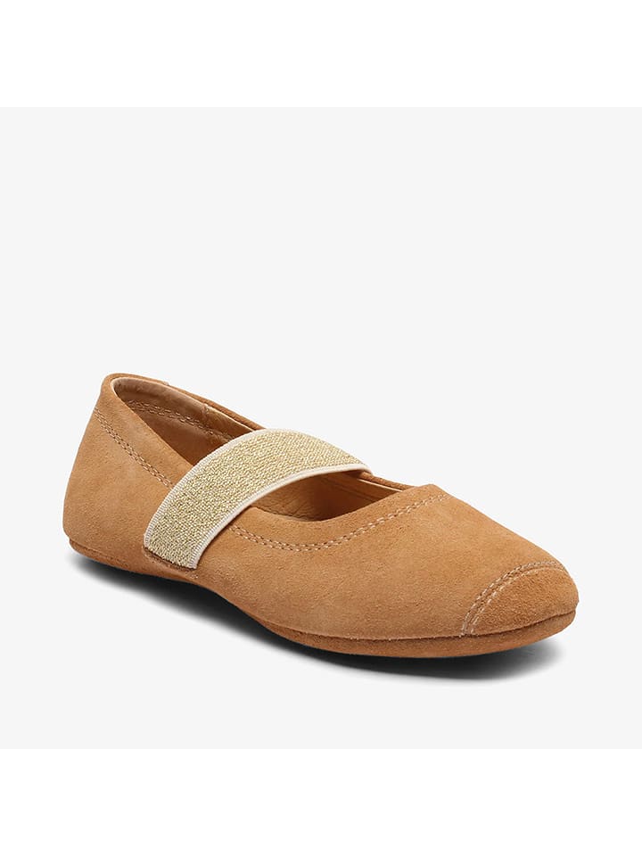 bisgaard Skórzane kapcie w kolorze jasnobrązowym rozmiar: 30