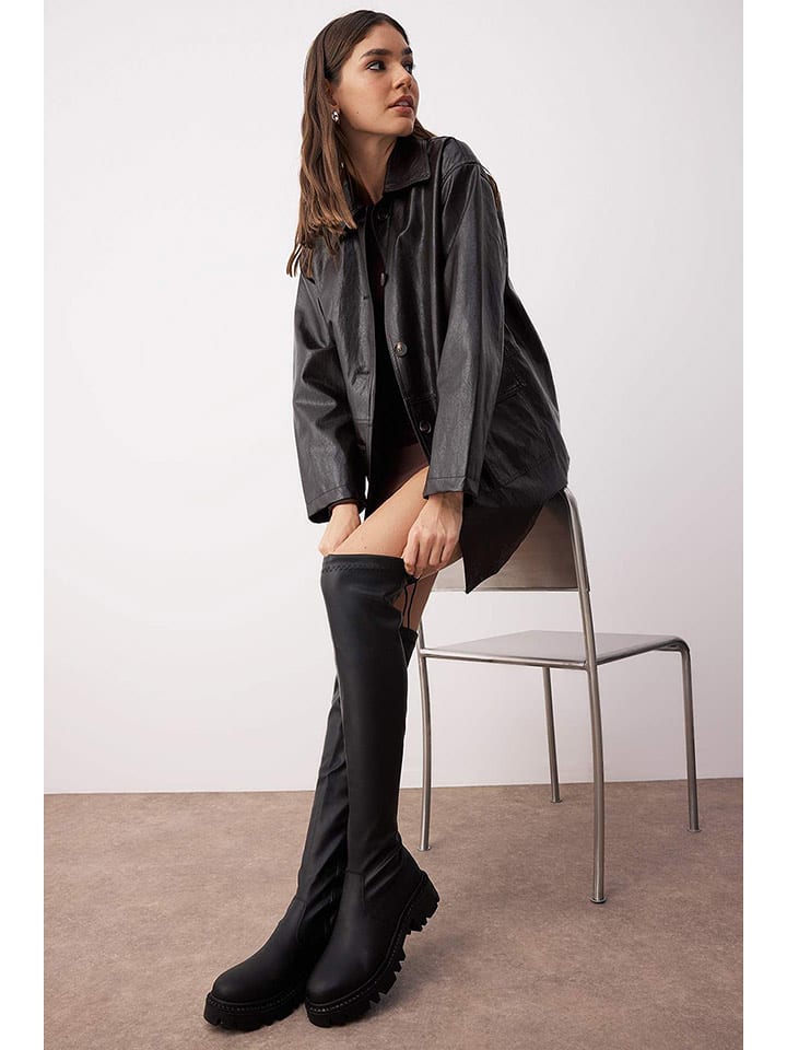 trendyol Kozaki w kolorze czarnym rozmiar: 39