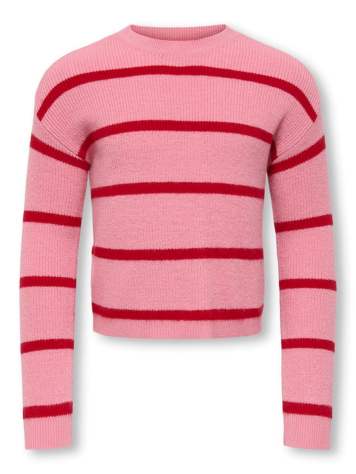 KIDS ONLY Sweter "Franca Life" w kolorze jasnoróżowo-czerwonym rozmiar: 116