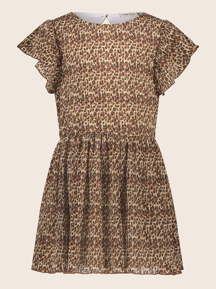 Like Flo Sukienka "Marley" w kolorze jasnobrązowo-brązowym rozmiar: 140