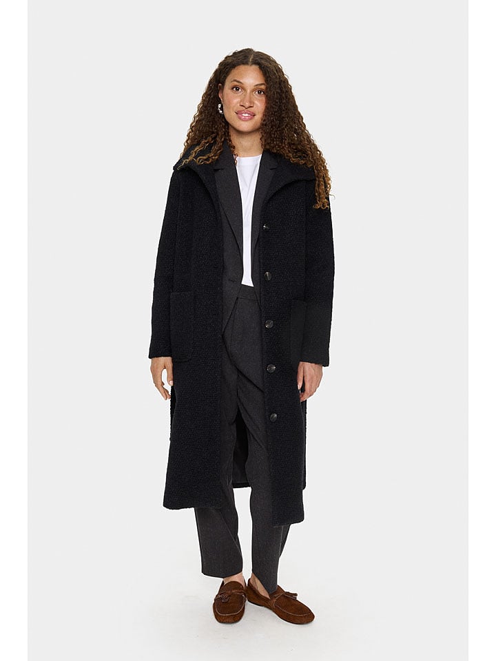 SAINT TROPEZ Płaszcz przejściowy w kolorze czarnym rozmiar: L