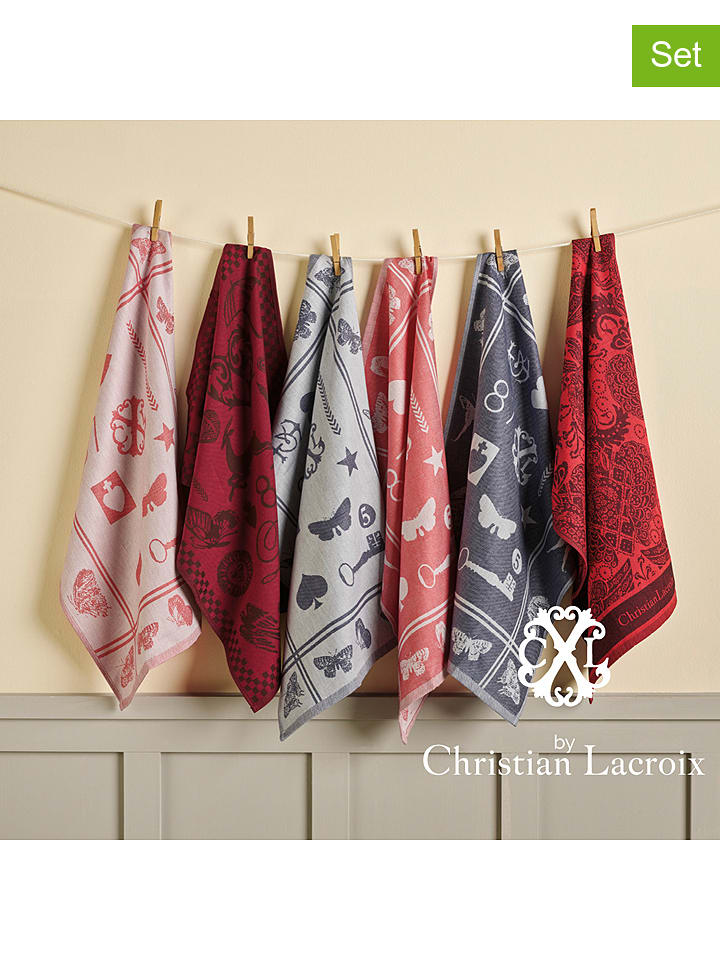 CXL by Christian Lacroix Ściereczki (2 szt.) w kolorze niebiesko-białym do naczyń rozmiar: 50x70 cm