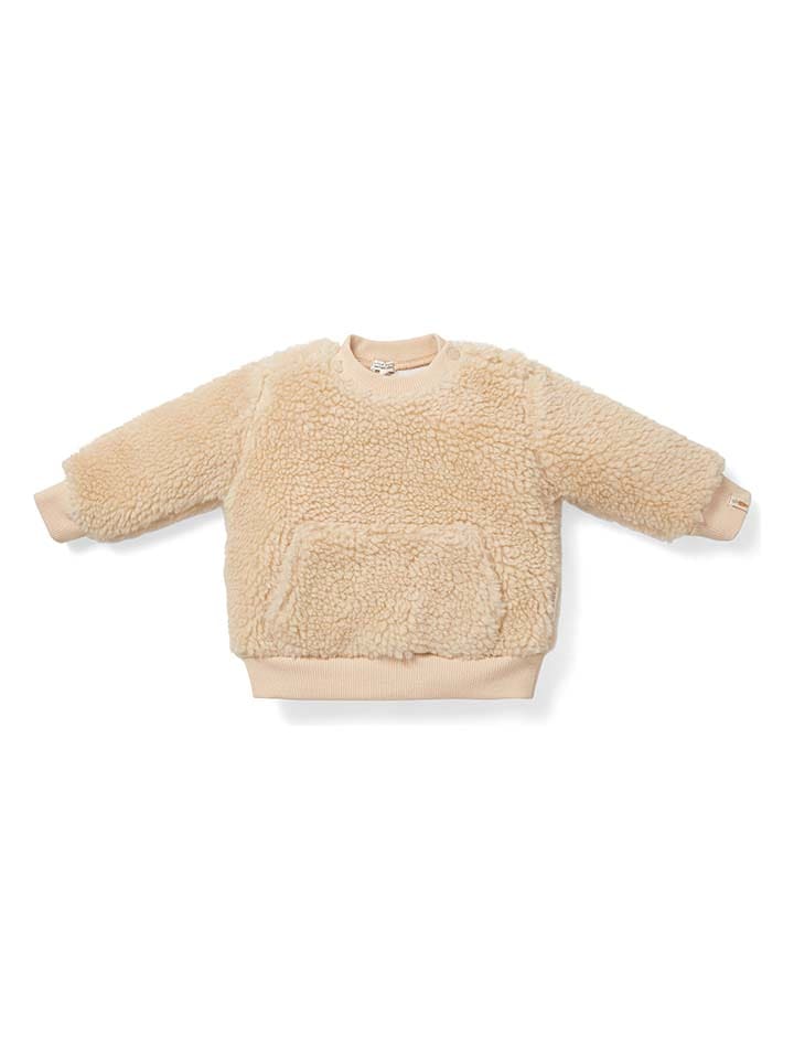 Little Dutch Bluza polarowa w kolorze beżowym rozmiar: 62
