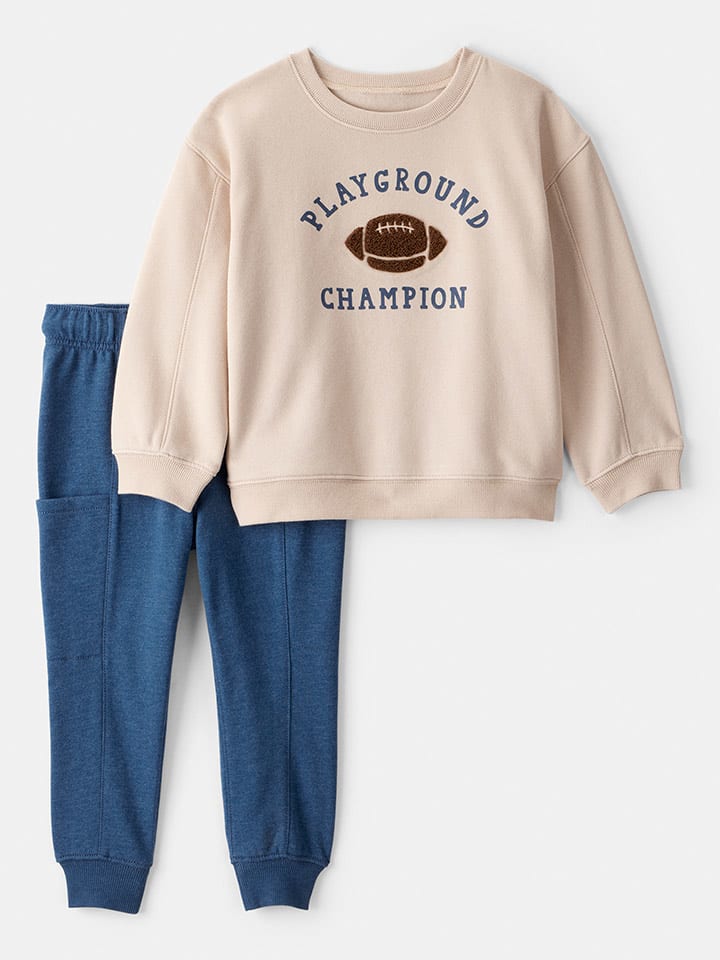 carter's 2-częściowy zestaw w kolorze beżowo-niebieskim rozmiar: 98