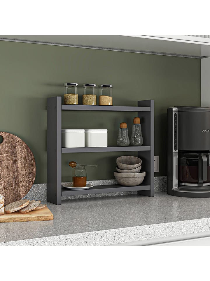 Evila Regał kuchenny "Denver" w kolorze czarnym - 34 x 10 x 30 cm rozmiar: onesize