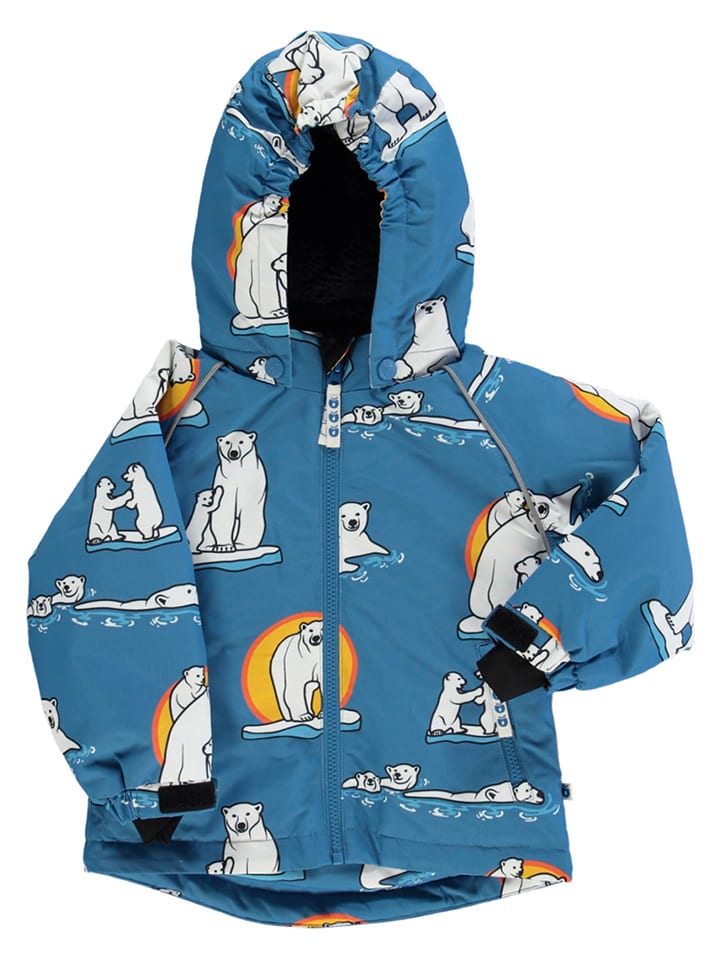Småfolk Kurtka zimowa "Polar bears" w kolorze niebieskim rozmiar: 104/110