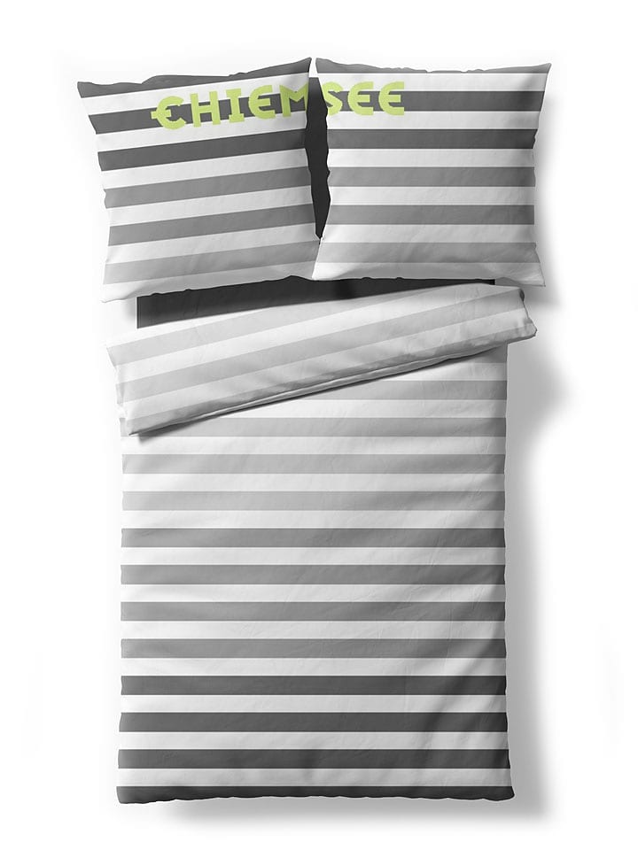 Chiemsee Komplet pościeli renforcé "Stripes" w kolorze szarym rozmiar: 135x200 cm/80x80 cm