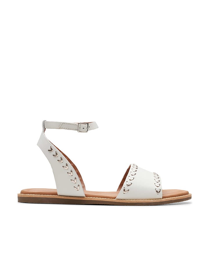 Clarks Skórzane sandały "Maritime May" w kolorze białym rozmiar: 38