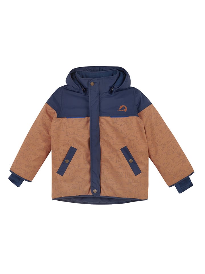 finkid Kurtka zimowa "Koira Ice" w kolorze jasnobrązowo-granatowym rozmiar: 90/100