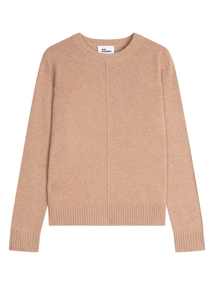 Just Cashmere Kaszmirowy sweter "Emma" w kolorze beżowym rozmiar: M