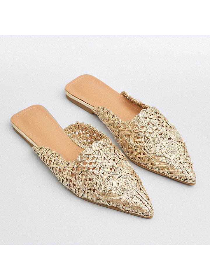 Belucci Chodaki w kolorze złotym rozmiar: 36