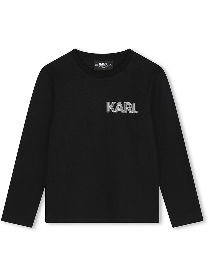Karl Lagerfeld Kids Koszulka w kolorze czarnym rozmiar: 176