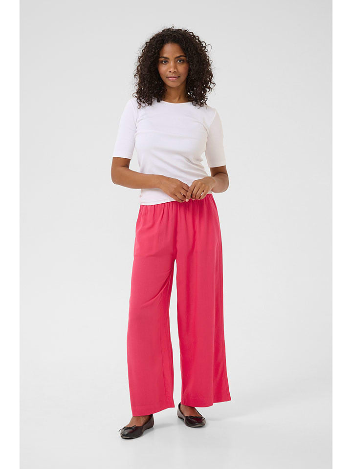 Kaffe Spodnie "Milia" w kolorze różowym rozmiar: 38