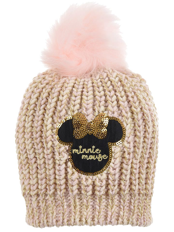 Disney Minnie Mouse Czapka "Minnie" w kolorze beżowym rozmiar: 54 cm