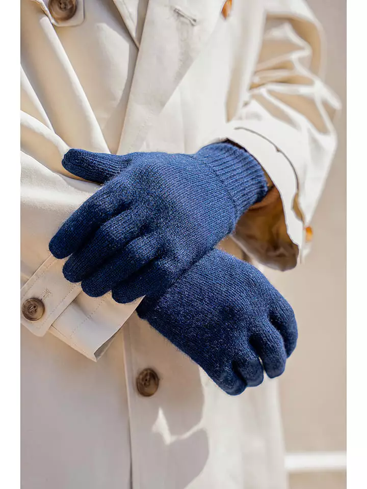 INKA BRAND Kaszmirowe rękawiczki w kolorze granatowym rozmiar: onesize