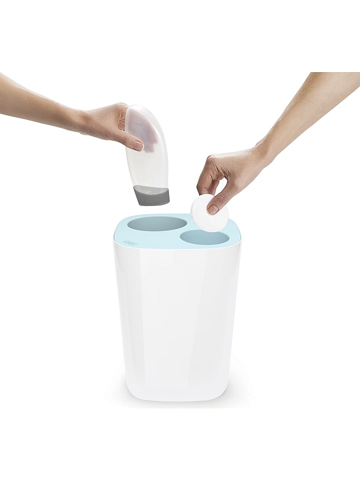 JosephJoseph Kosz łazienkowy "Split" w kolorze biało-niebieskim - 8 l - 21 x 28 x 21 cm rozmiar: onesize