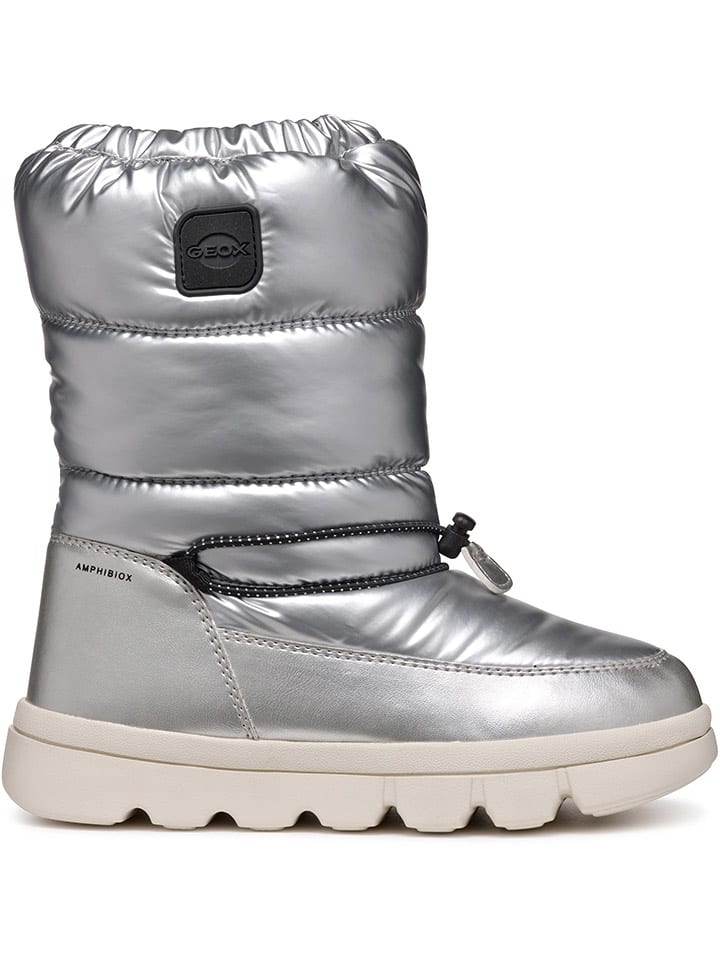 Geox Kozaki zimowe "Willaboom" w kolorze srebrnym rozmiar: 36