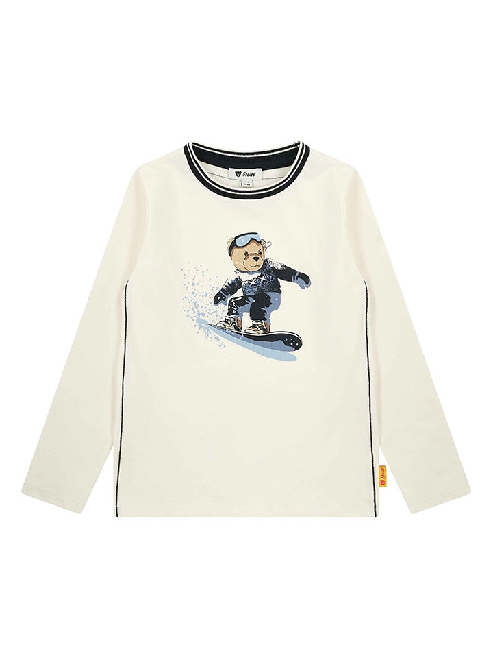 Steiff Koszulka w kolorze kremowym rozmiar: 104