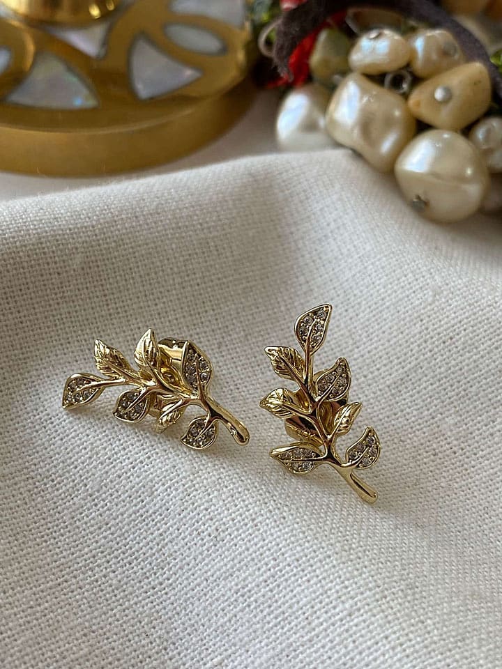 Luseera Pozłacane kolczyki-wkrętki z cyrkoniami rozmiar: onesize