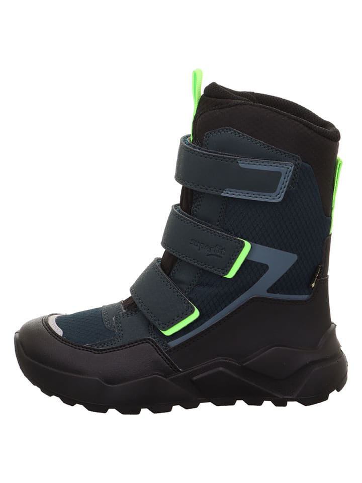 superfit Skórzane botki zimowe "Rocket" w kolorze czarnym rozmiar: 38