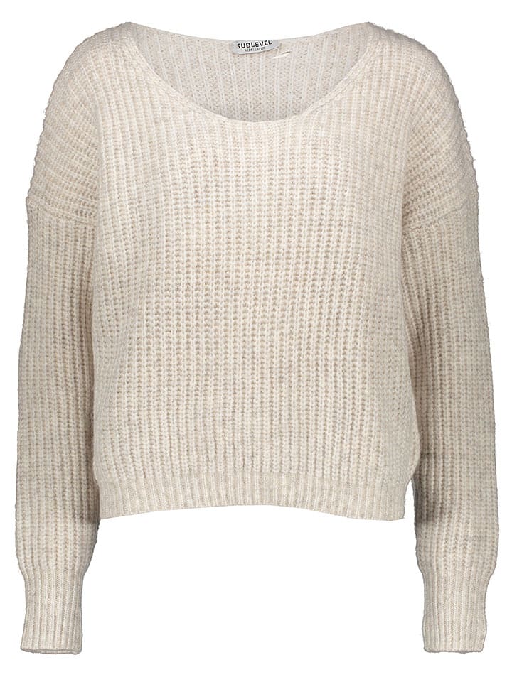 Sublevel Sweter w kolorze kremowym rozmiar: M