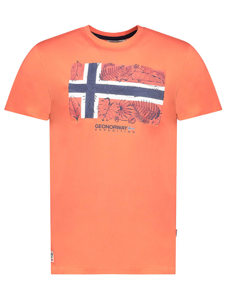 Geographical Norway Koszulka "Jpalm" w kolorze pomarańczowym rozmiar: XXL