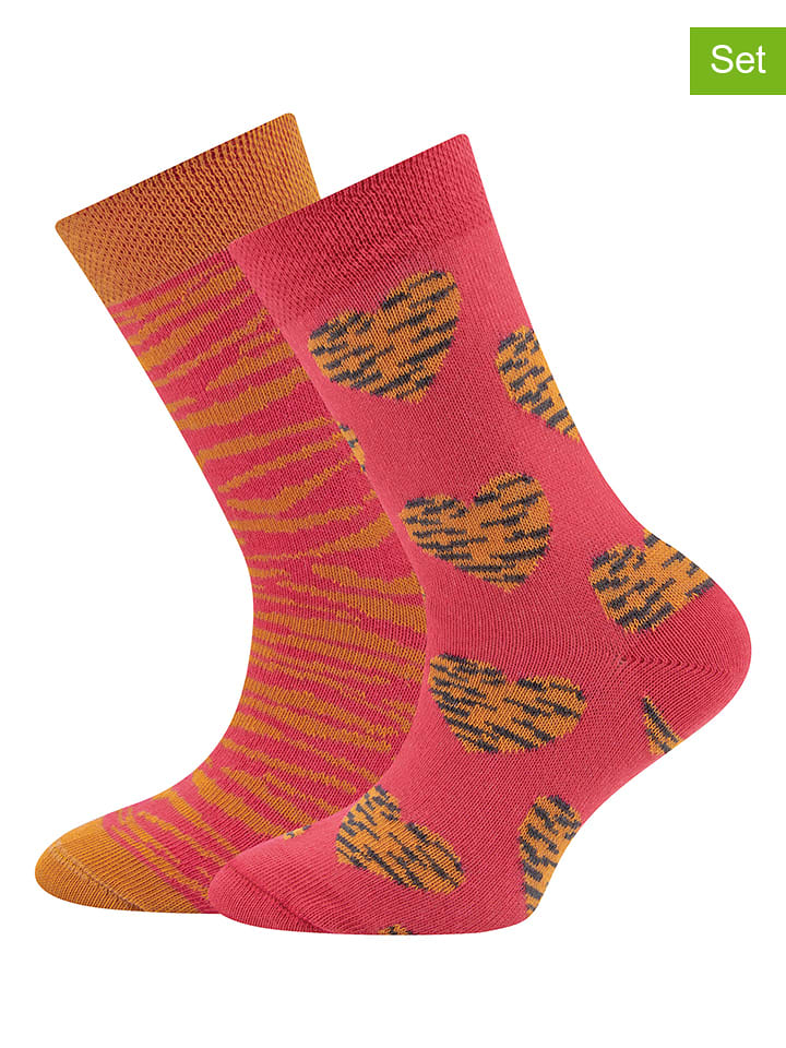 ewers Skarpety (2 pary) w kolorze pomarańczowo-czerwonym rozmiar: 31-34