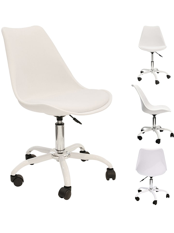 The Home Deco Kids Krzesło biurowe "Kiruna" w kolorze białym - 46,5 x 92 x 58,5 cm rozmiar: onesize