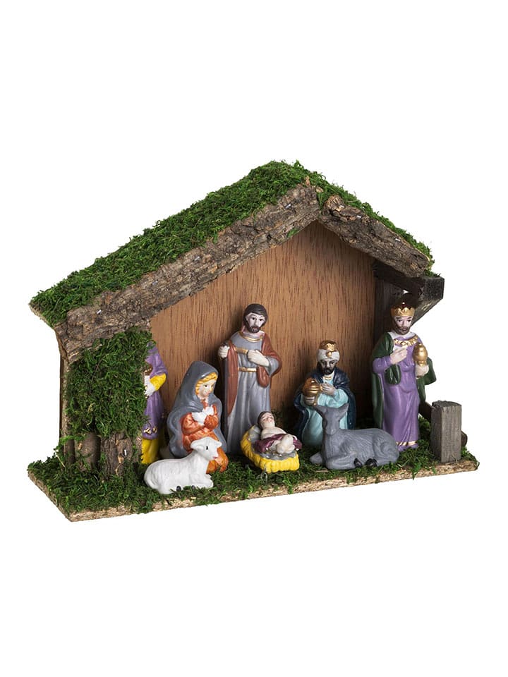 AM-Design Dekoracja w kolorze jasnobrązowym ze wzorem - 30 x 20 x 10 cm rozmiar: onesize