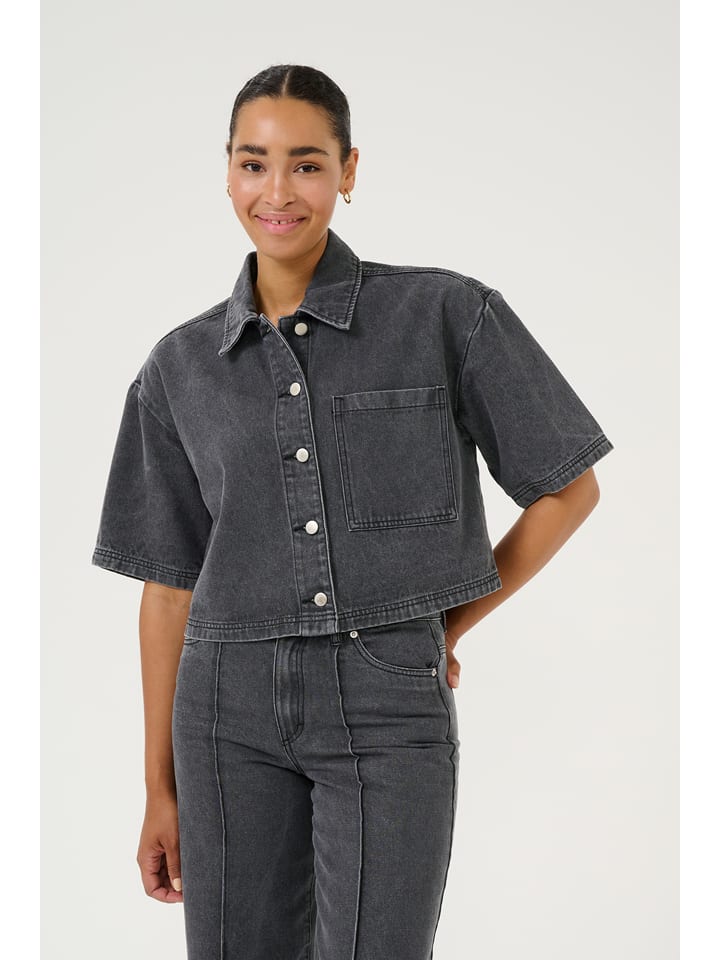 Kaffe Koszula dżinsowa "Khloe" w kolorze antracytowym rozmiar: 46