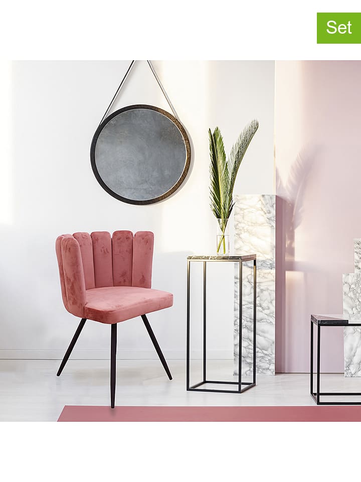 The Home Deco Kids Fotele (2 szt.) "Ariel" w kolorze jasnoróżowym - 52,5 x 79,7 x 50,5 cm rozmiar: onesize