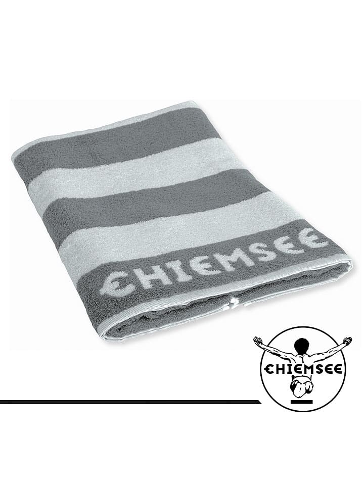 Chiemsee Ręcznik żakardowy w kolorze szaro-białym do rąk rozmiar: 80x200 cm