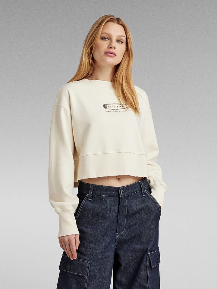 G-Star Bluza w kolorze kremowym rozmiar: M