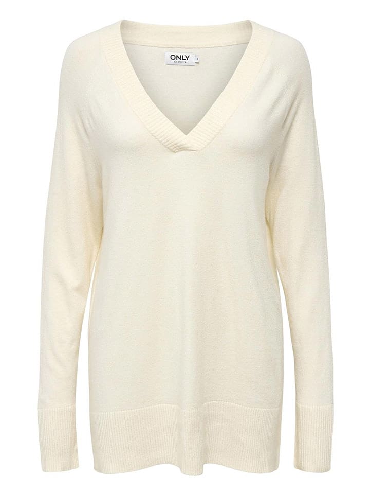 ONLY Sweter w kolorze kremowym rozmiar: XS