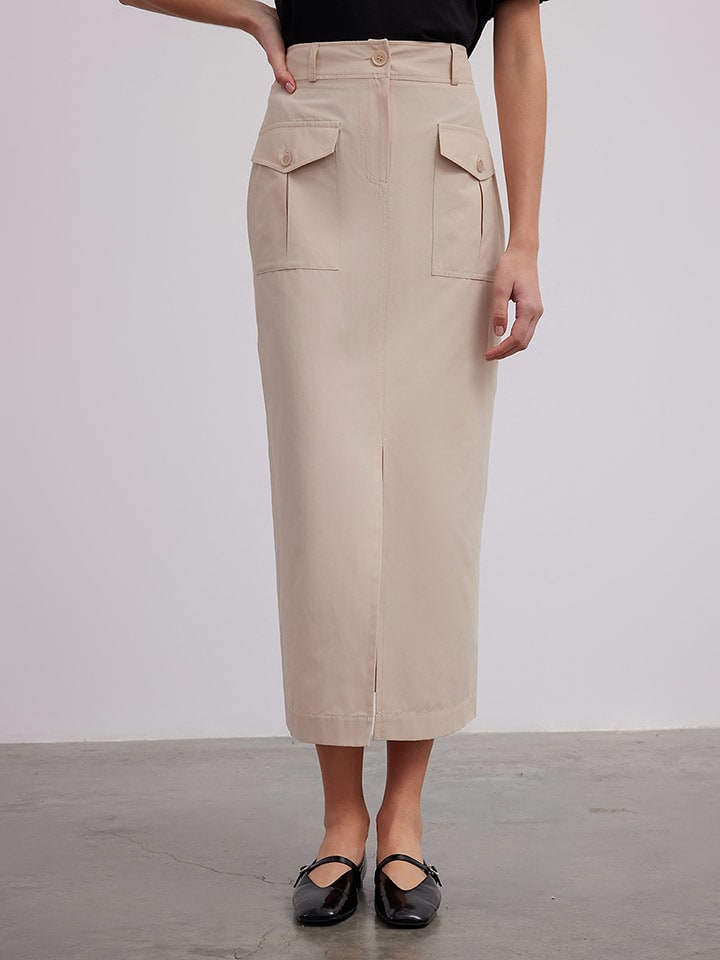 BGN Spódnica w kolorze beżowym rozmiar: 40