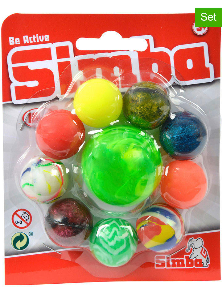 Simba Piłeczki (10 szt.) w różnych kolorach do odbijania - 3+ rozmiar: onesize