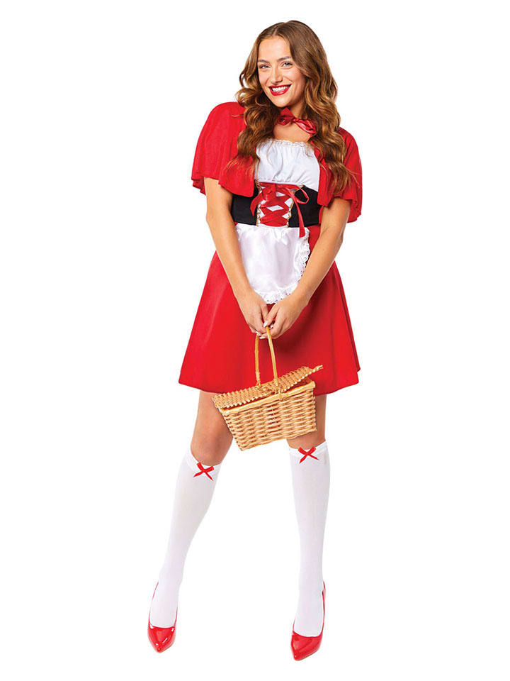 amscan 2-częściowy kostium "Little Red Riding Hood" w kolorze czerwono-białym rozmiar: M/L