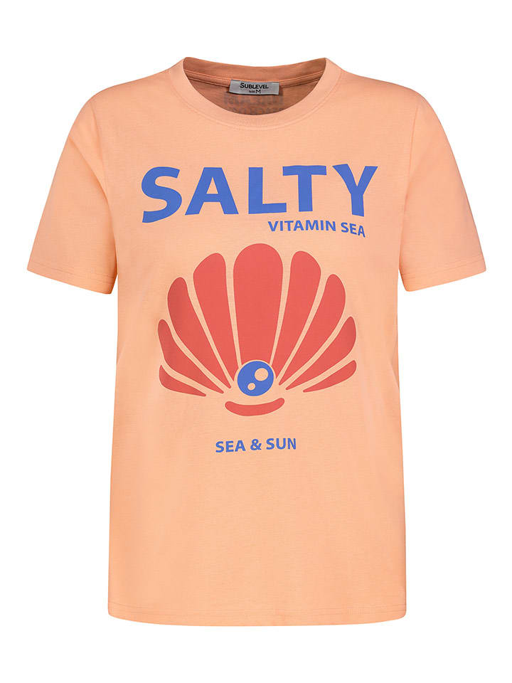 Sublevel Koszulka w kolorze brzoskwiniowym rozmiar: XS