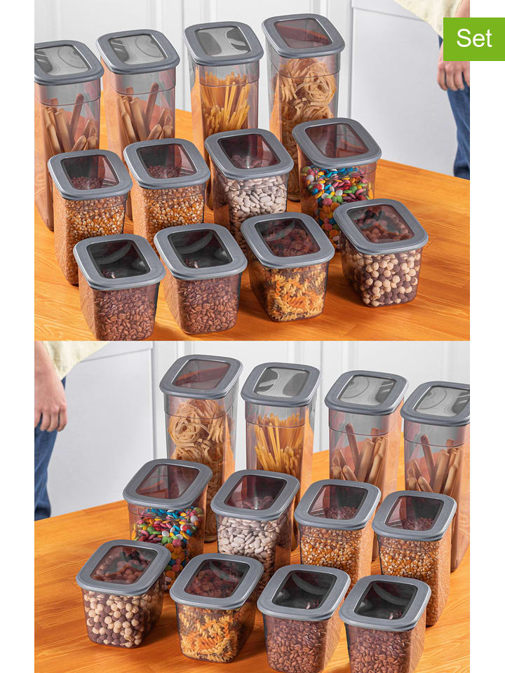 Violeta Home Pojemniki (24 szt.) w kolorze szarym rozmiar: onesize