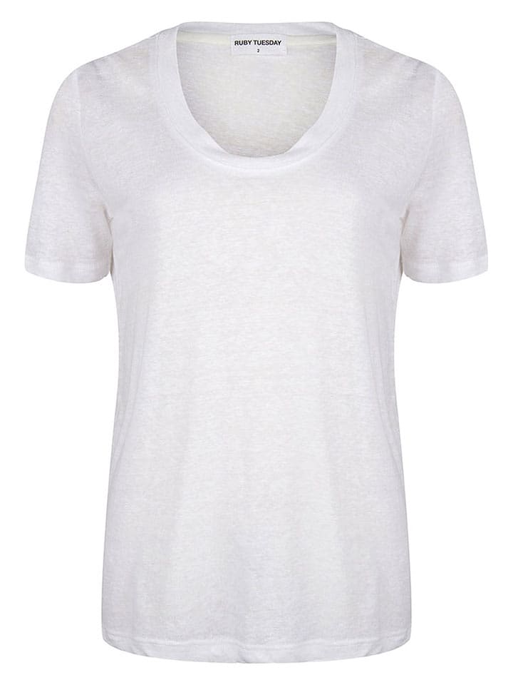 RUBY TUESDAY Lniana koszulka "Talulah" w kolorze białym rozmiar: 42