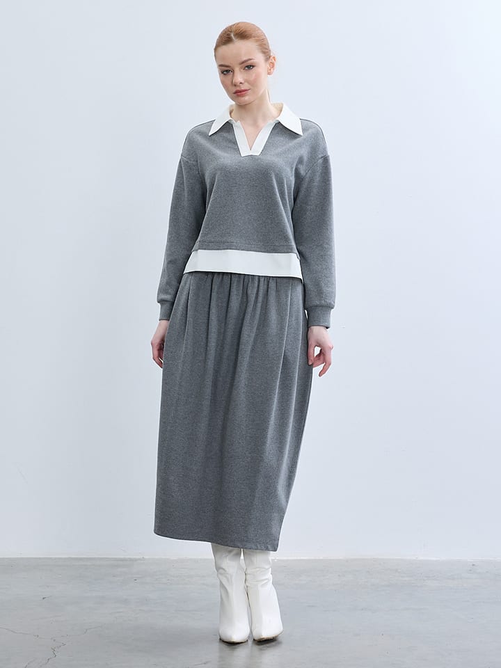 BGN Spódnica w kolorze szarym rozmiar: 36