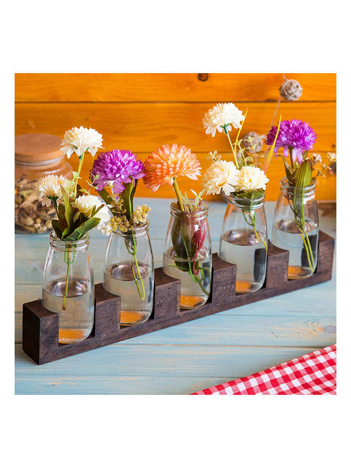 Evila Wazon w kolorze brązowym - 41 x 16 x 4 cm rozmiar: onesize