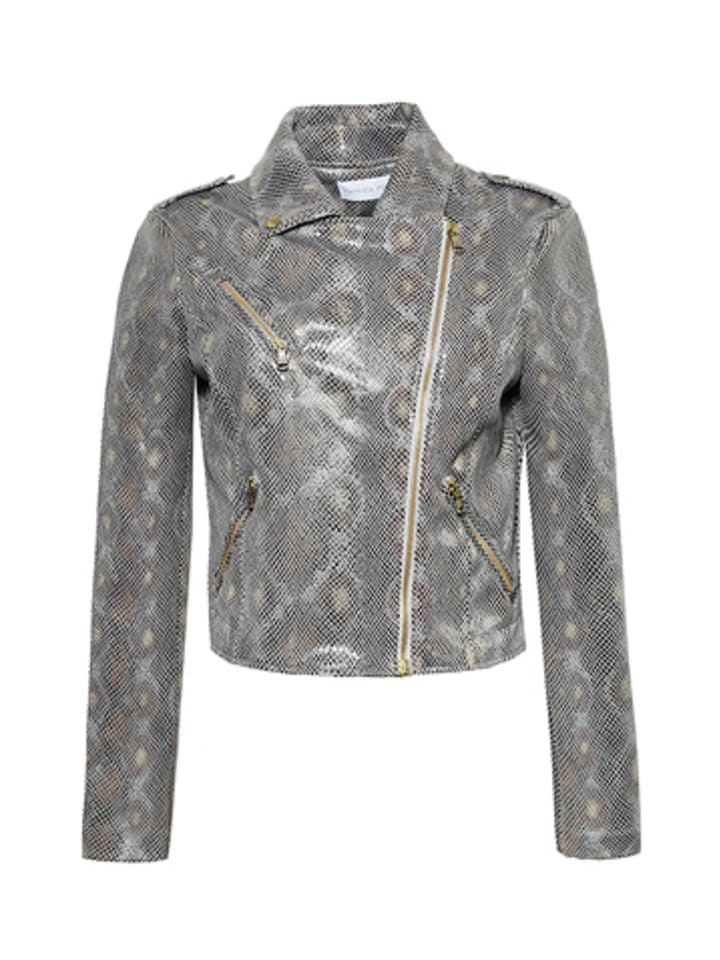 Patrizia Pepe Kurtka w kolorze szarym ze wzorem rozmiar: 38