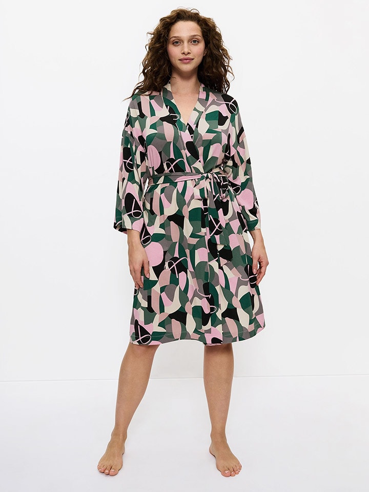 Triumph Sukienka w kolorze zielono-jasnoróżowym rozmiar: 44-46