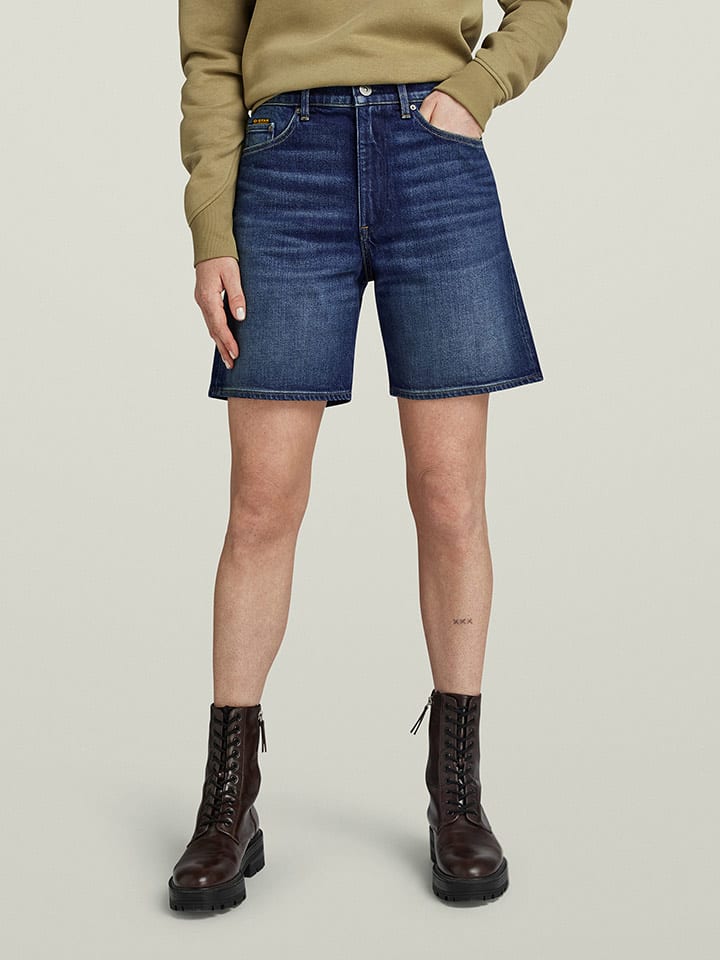 G-Star Szorty dżinsowe w kolorze granatowym rozmiar: W25