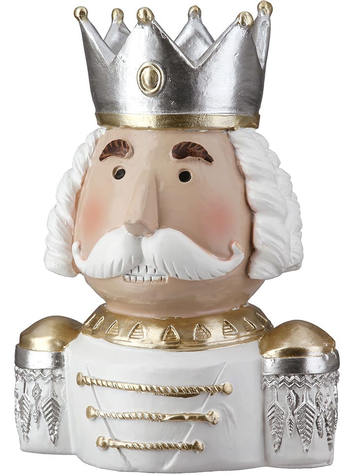 GILDE Świecznik "Pete" w kolorze srebrno-złoto-kremowym - 9 x 12 cm rozmiar: onesize