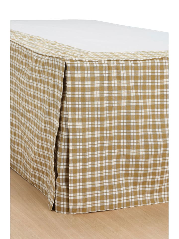 Ellos Home Falbana "Sonneli" w kolorze khaki na łóżko rozmiar: 90x200 cm