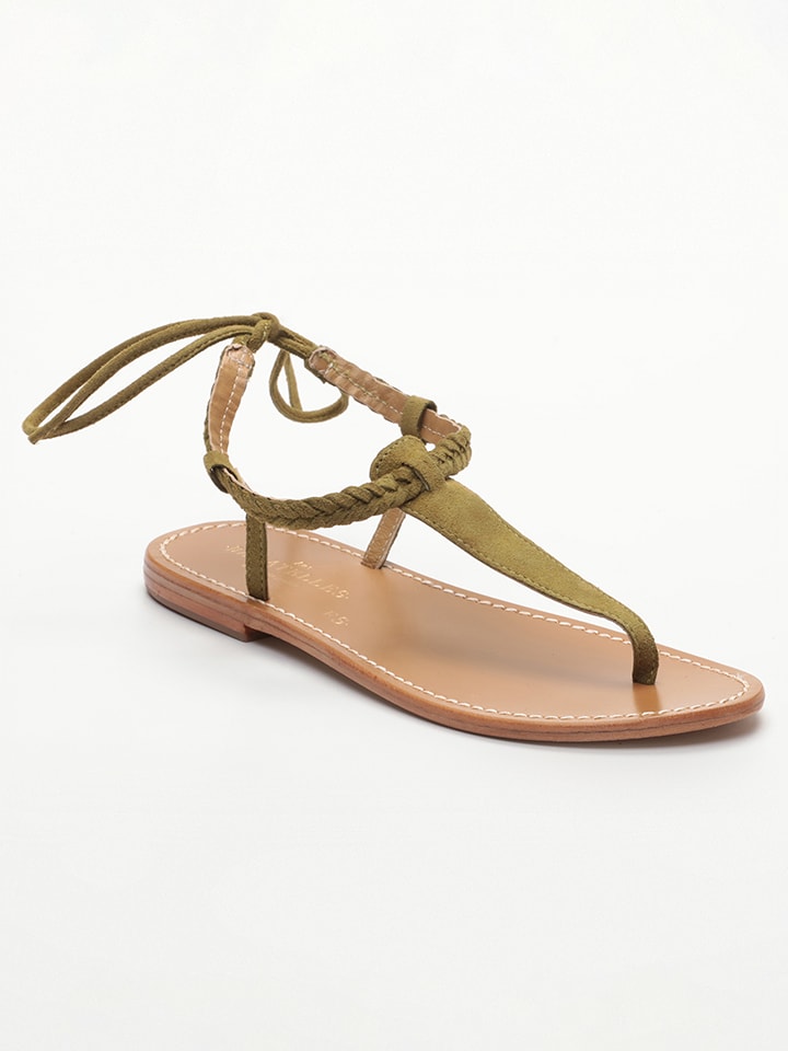 Les BAGATELLES Skórzane sandały "Smith" w kolorze khaki rozmiar: 40