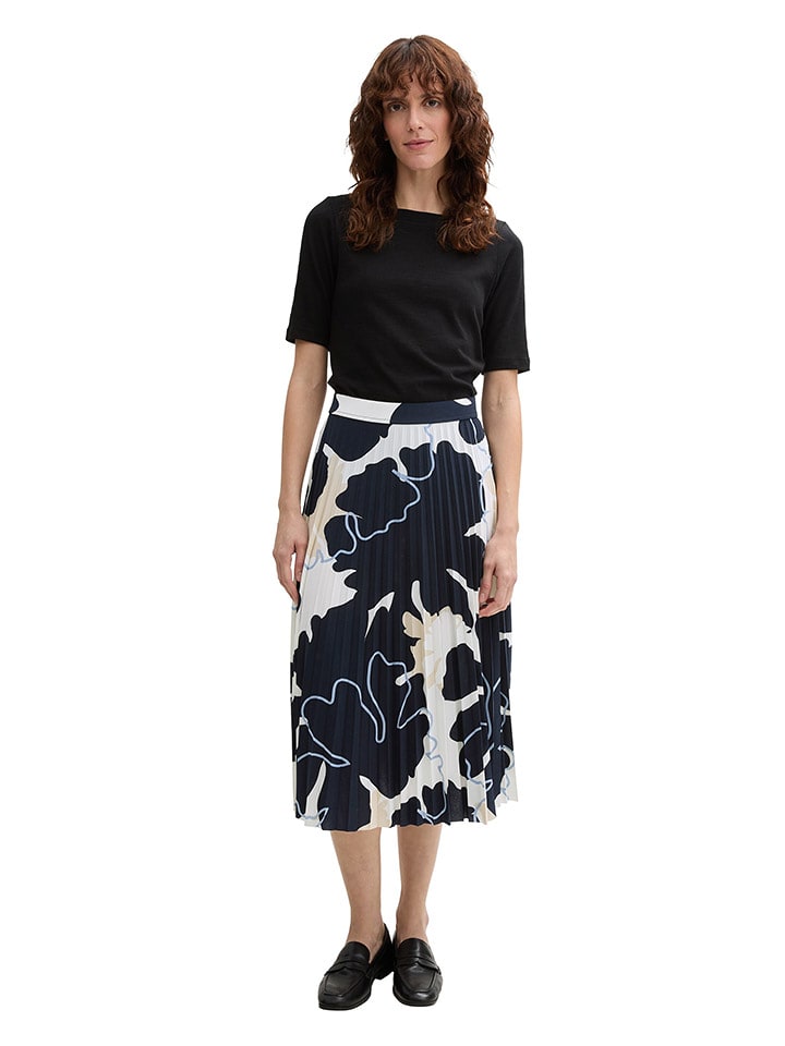 Tom Tailor Spódnica w kolorze granatowo-beżowo-białym rozmiar: 36