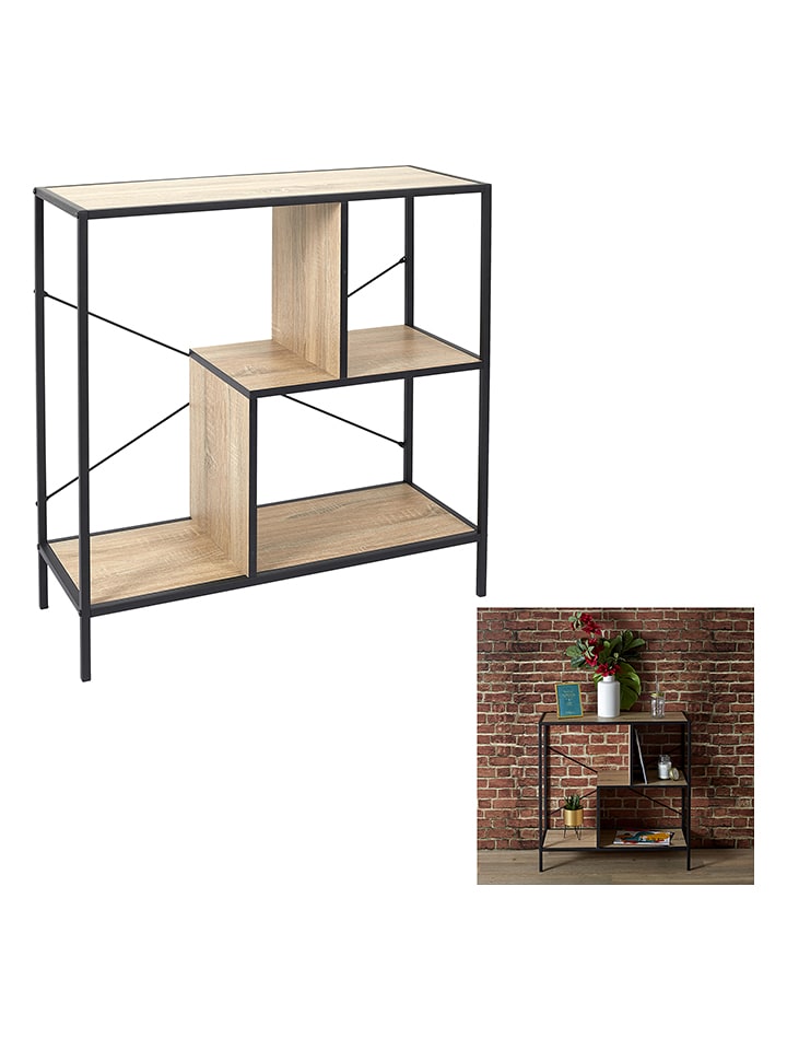 DOCK avenue Regał w kolorze czarno-jasnobrązowym - 79,5 x 80 x 30 cm rozmiar: onesize